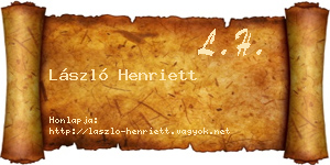 László Henriett névjegykártya