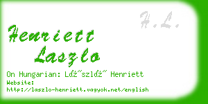 henriett laszlo business card